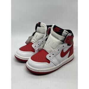 Nike Air Jordan 1 Retro High OG TD Heritage Sz 6C White Red Toddler AQ2665-161